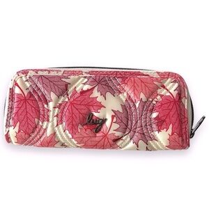 Lug Quilted Tendu RFID Zip Around Wallet in Maples and Cream Print
